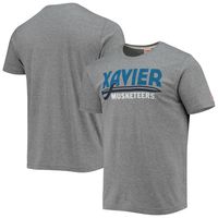 Men's Homage Heathered Gray Xavier Musketeers Local Tri-Blend T-Shirt