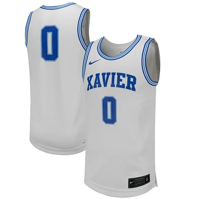 Maillot de basket-ball réplique Nike #0 Xavier Musketeers blanc pour homme