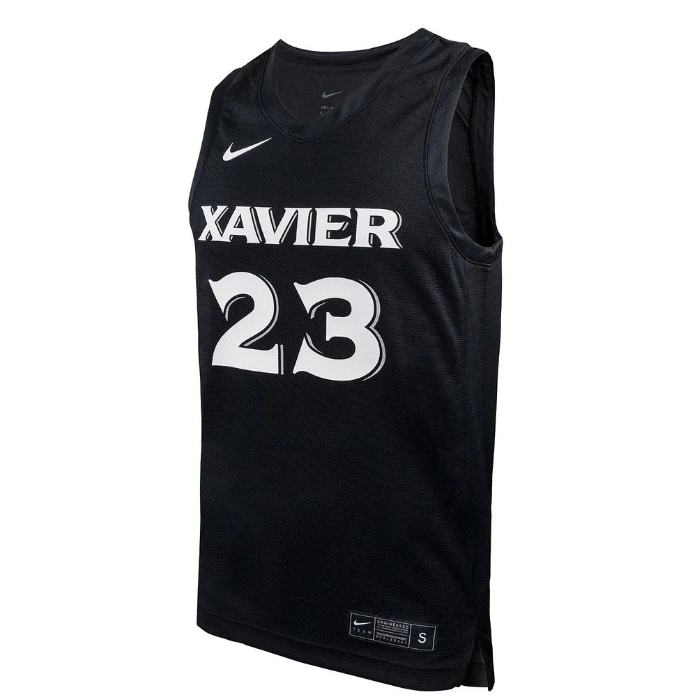 Maillot de basket-ball réplique Nike #23 Xavier Musketeers noir pour homme