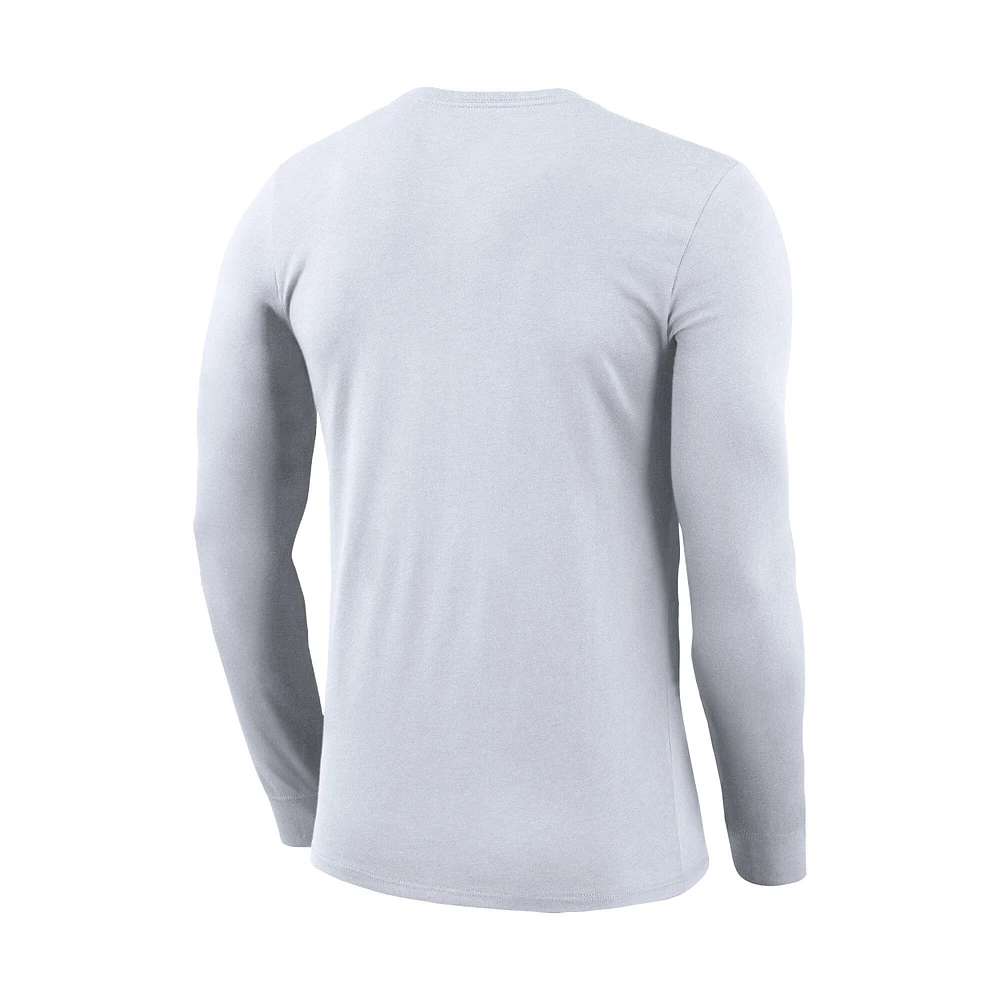 Men's Nike White Xavier Musketeers 2025 On-Court Bench Long Sleeve T-Shirt