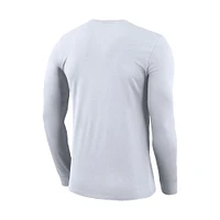 Men's Nike White Xavier Musketeers 2025 On-Court Bench Long Sleeve T-Shirt