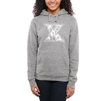 Women's Ash Xavier Musketeers Classic Primary Pullover Hoodie