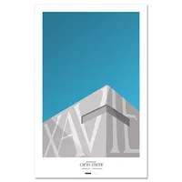 Xavier Musketeers Minimalist Cintas Center 24'' x 36'' Fine Art Print