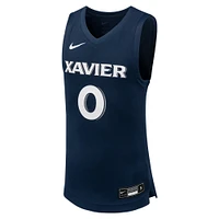 Maillot de basket-ball réplique l'équipe Xavier Musketeers Nike #0 bleu marine pour jeune