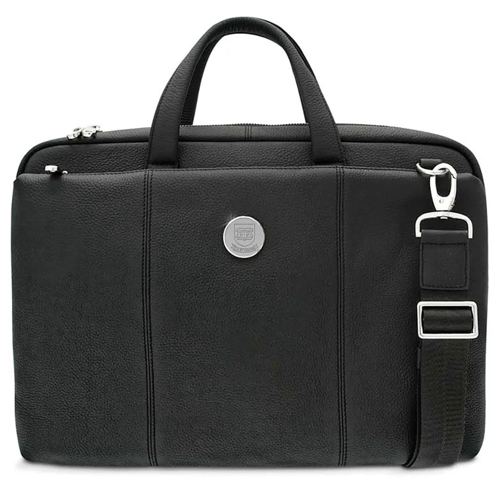 Yale Bulldogs Leather Briefcase - Black