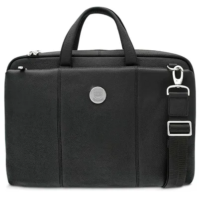 Yale Bulldogs Leather Briefcase - Black