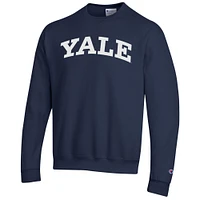 Men's Champion  Navy Yale Bulldogs Basic Arch Fleece Pullover Sweatshirt