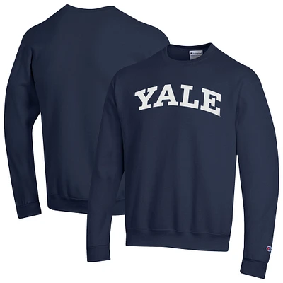 Men's Champion  Navy Yale Bulldogs Basic Arch Fleece Pullover Sweatshirt