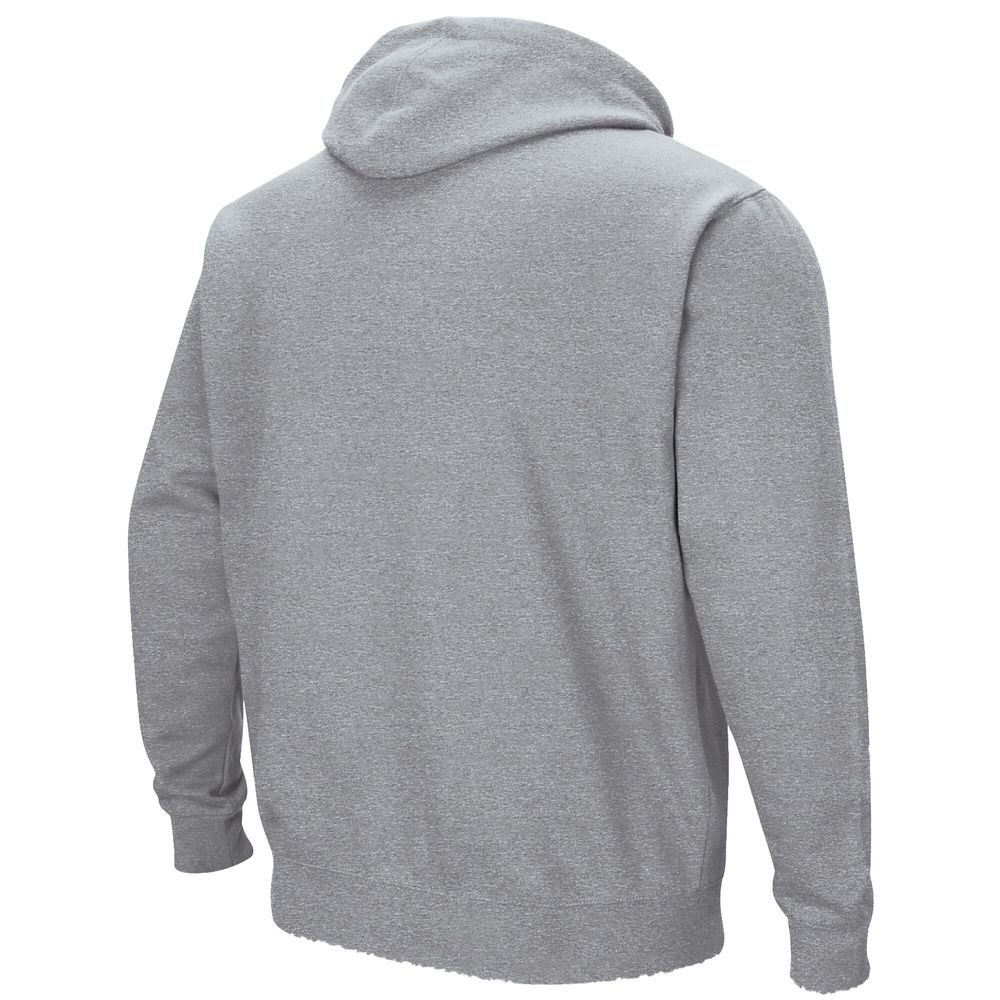 Men's Colosseum Heathered Gray Yale Bulldogs Arch and Logo Pullover Hoodie