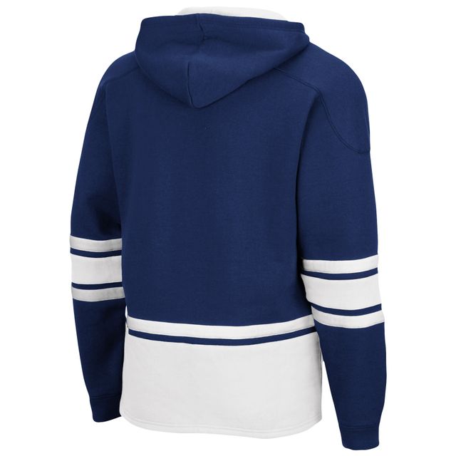 Chandail à capuchon Colosseum Navy Yale Bulldogs pour hommes lacets 3.0