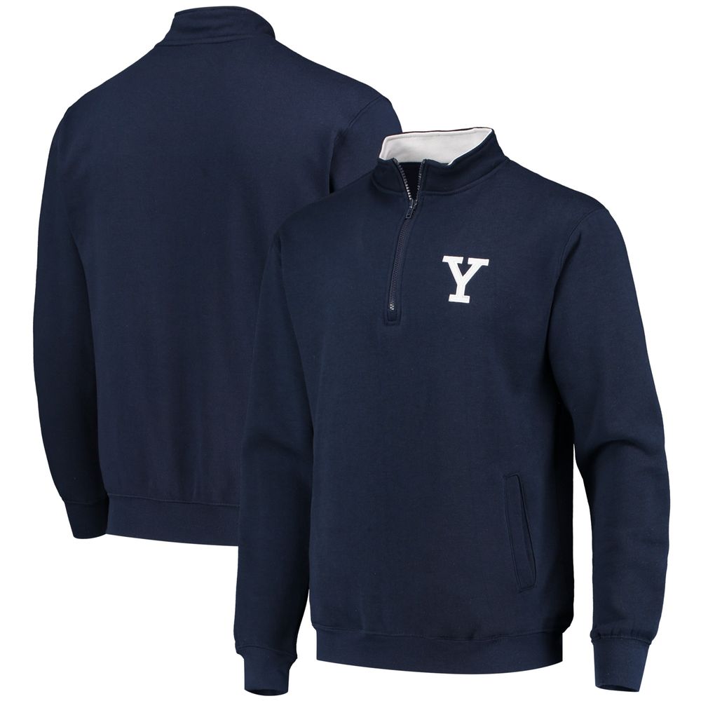 Men's Colosseum Navy Yale Bulldogs Tortugas Logo Quarter-Zip Jacket