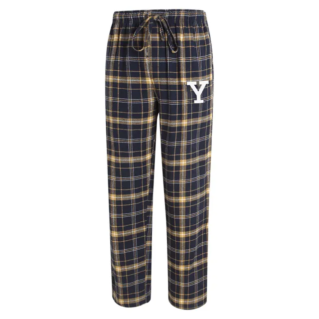Lids Yale Bulldogs Concepts Sport Ultimate Flannel Pants - Navy/Gold