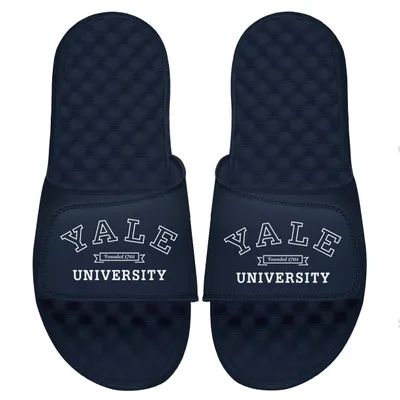 Yale Bulldogs ISlide Banner Logo Slide Sandals - Navy