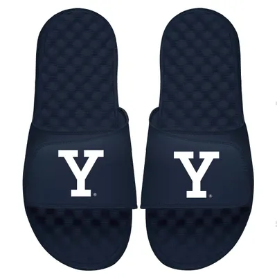 Yale Bulldogs ISlide Block Logo Slide Sandals - Navy