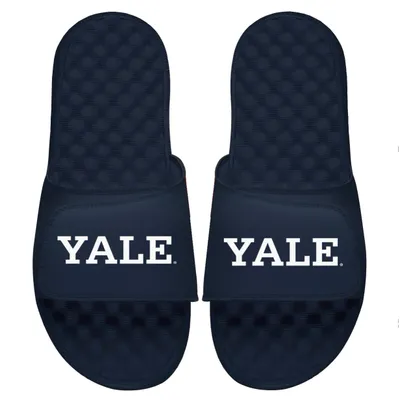 Yale Bulldogs ISlide Wordmark Slide Sandals - Navy