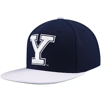 Casquette Snapback 2-Tone 2.0 Yale Bulldogs Mitchell & Ness pour hommes bleu marine/blanc