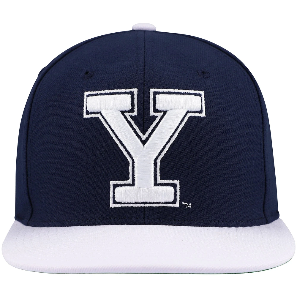 Casquette Snapback 2-Tone 2.0 Yale Bulldogs Mitchell & Ness pour hommes bleu marine/blanc