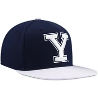 Casquette Snapback 2-Tone 2.0 Yale Bulldogs Mitchell & Ness pour hommes bleu marine/blanc