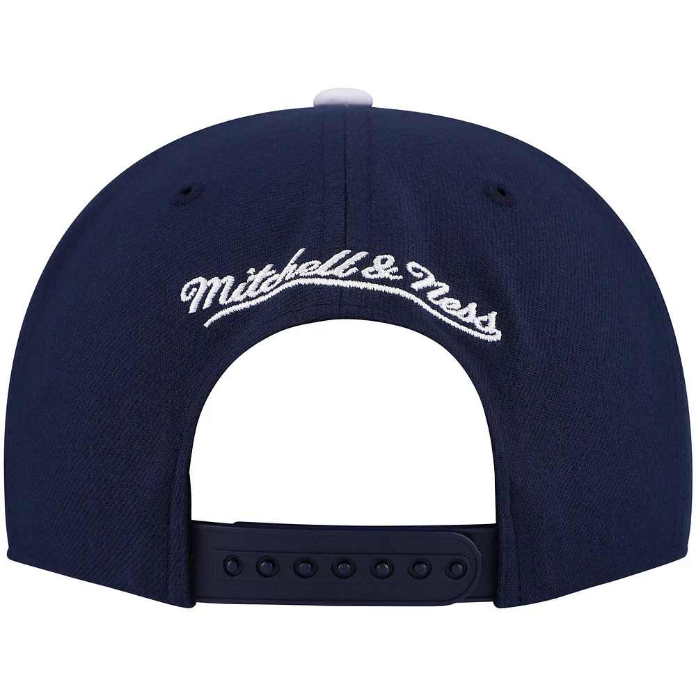 Casquette Snapback 2-Tone 2.0 Yale Bulldogs Mitchell & Ness pour hommes bleu marine/blanc