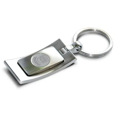 Yale Bulldogs Team Logo Curve Key Ring - Silver