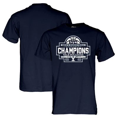 Unisex Blue 84 Navy Yale Bulldogs 2025 Ivy League Men's Basketball Conference Tournament Champions T-Shirt