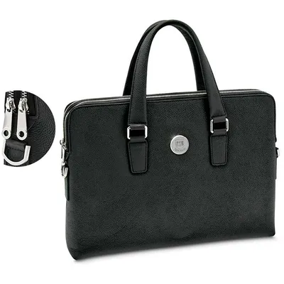 Yale Bulldogs Women's Leather Briefcase - Black
