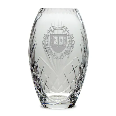 Yale Bulldogs 10'' Full Leaded Crystal Vase