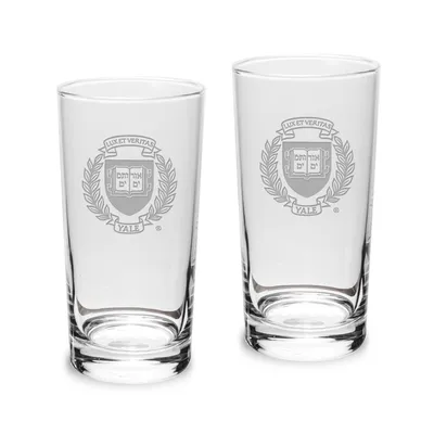 Yale Bulldogs 2-Piece 10oz. Highball Glass Set