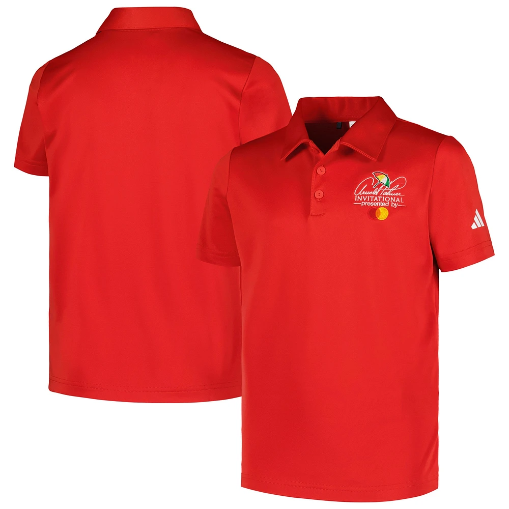 Youth adidas Red Arnold Palmer Invitational Performance Polo