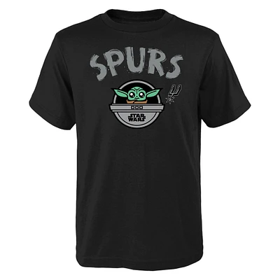 Youth Black San Antonio Spurs Star Wars The Child T-Shirt