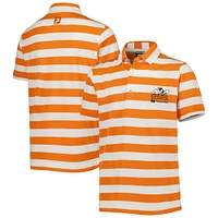 Youth FootJoy Orange Arnold Palmer Invitational Rugby Stripe Pique Polo