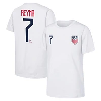 Youth Giovanni Reyna White USMNT Name & Number T-Shirt