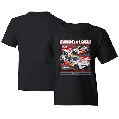 Collection de l'équipe Hendrick Motorsports pour jeunes Noir T-shirt honorant une légende