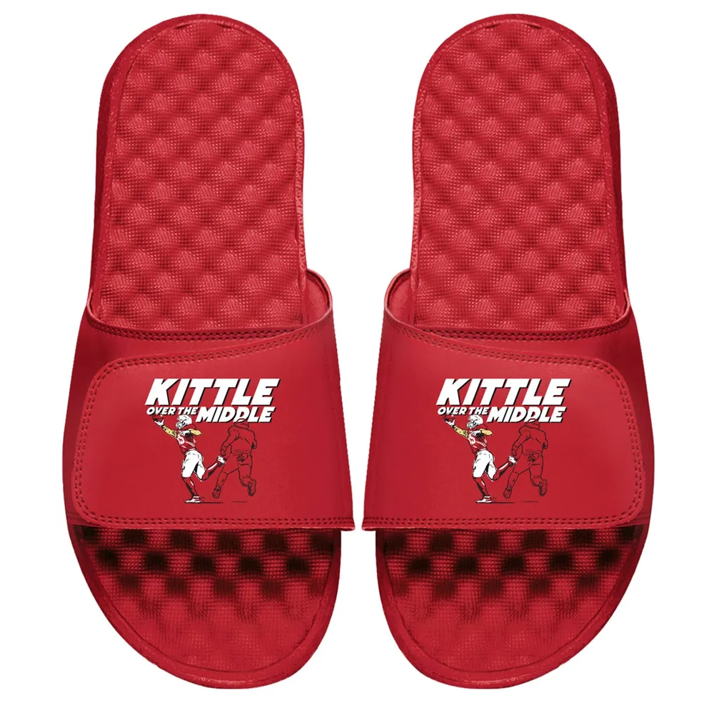 George Kittle NFLPA ISlide x BreakingT Youth Kittle Over The Middle Slide  Sandals - Scarlet