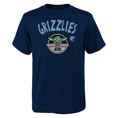 Youth Navy Memphis Grizzlies Star Wars The Child T-Shirt