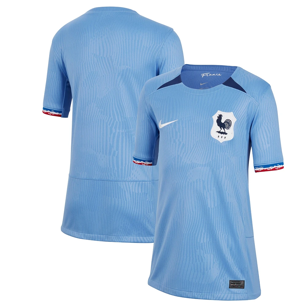 Maillot Nike France Équipe Nationale Féminine 2023 Domicile Stadium Réplique Enfant Bleu