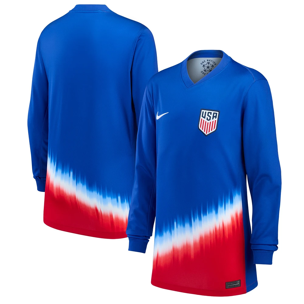 Maillot à manches longues Nike USMNT 2024 extérieur Replica pour jeunes, bleu