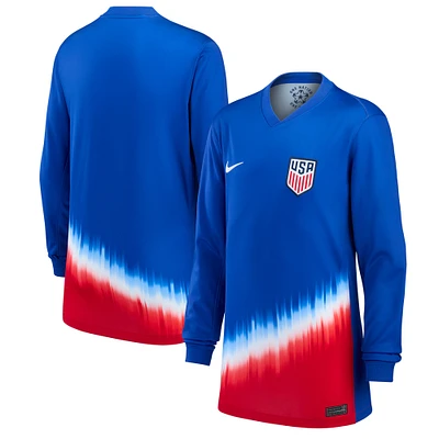 Youth Nike  Blue USMNT 2024 Away Replica Long Sleeve Jersey