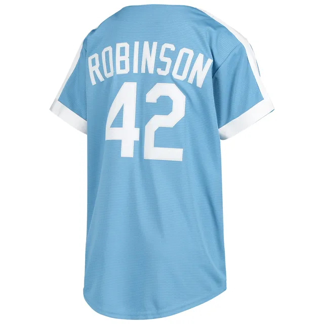 Men's Brooklyn Dodgers Jackie Robinson Nike Light Blue Alternate  Cooperstown Collection Player Jersey