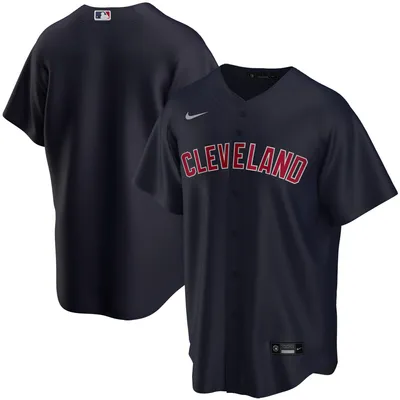 Maillot d'équipe Nike Cleveland Indians Alternate Replica bleu marine pour jeune