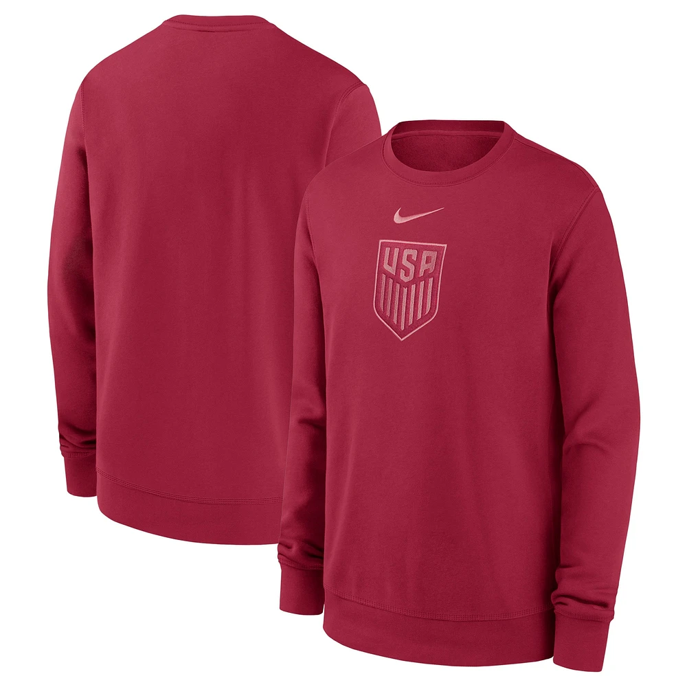 Sweat-shirt à enfiler Nike USMNT Club rouge pour jeune