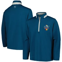 Youth Puma Teal Arnold Palmer Invitational Lightweight Quarter-Zip Jacket