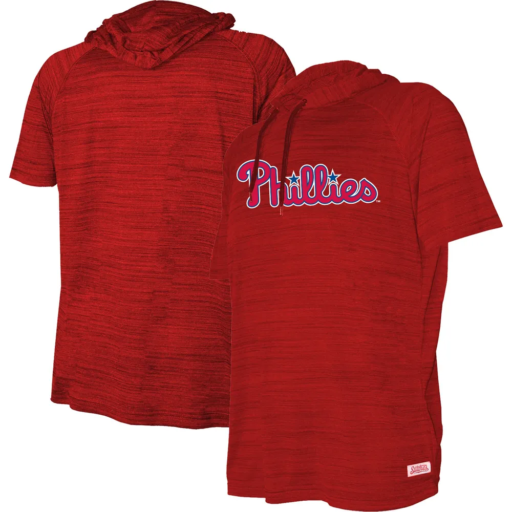 St. Louis Cardinals Stitches Youth Raglan Short Sleeve Pullover Hoodie -  Heather Red