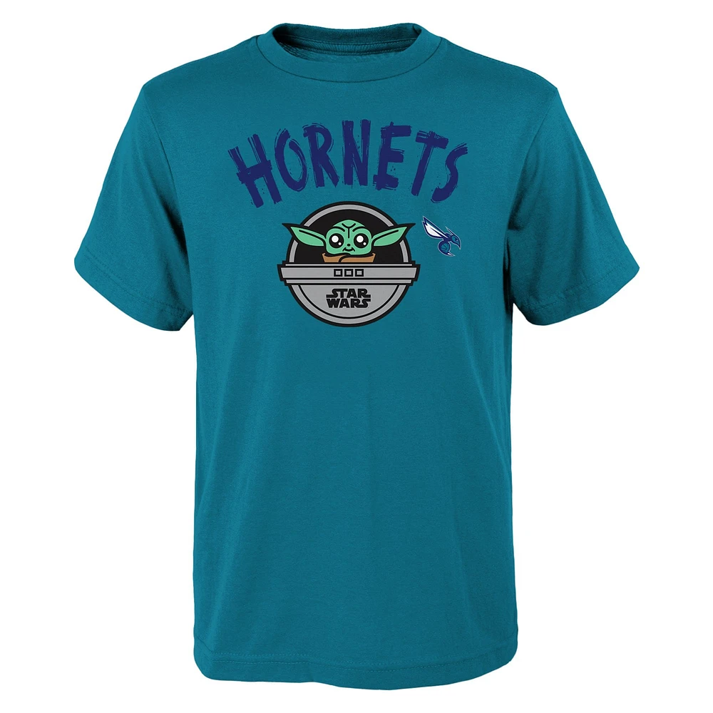 T-shirt enfant Charlotte Hornets Star Wars The Child bleu sarcelle