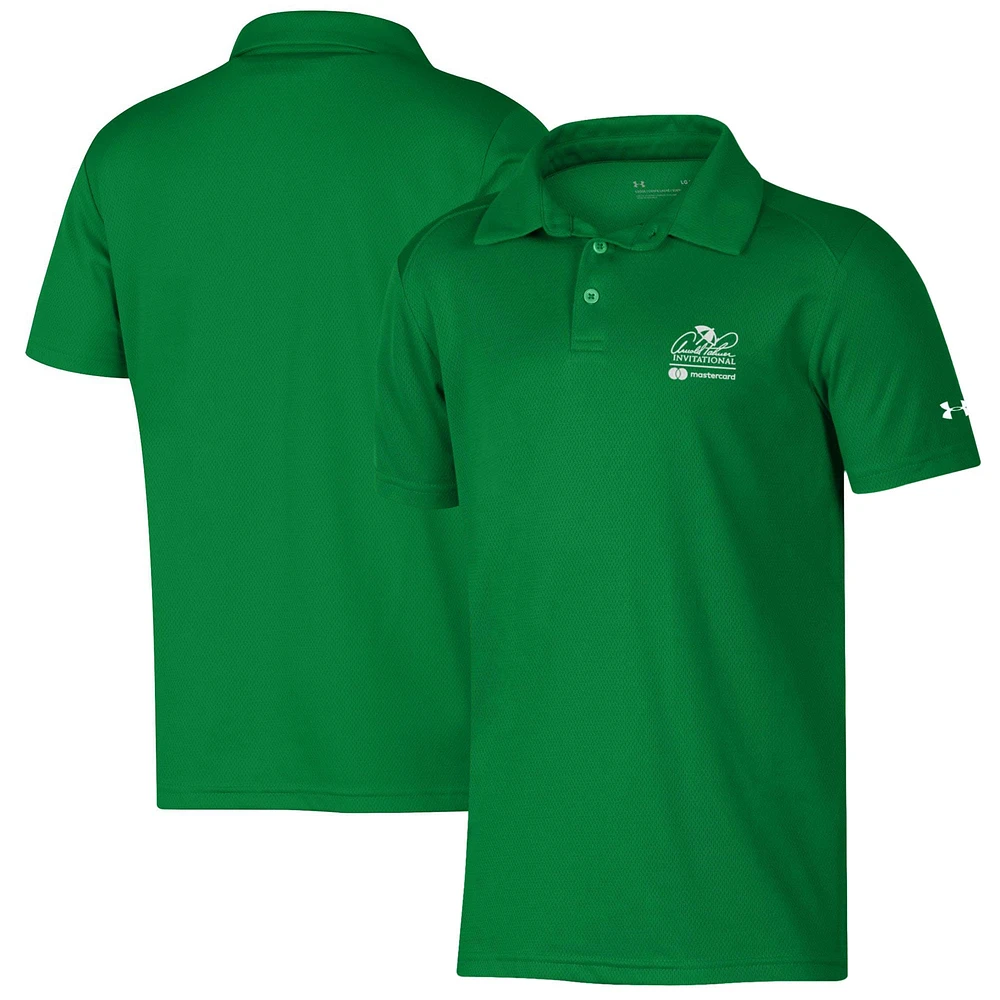 Youth Under Armour  Kelly Green Arnold Palmer Invitational Tech Mesh Polo