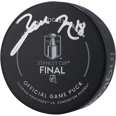 Zach Hyman Rondelle de hockey dédicacée de la finale de la Coupe Stanley des Oilers d'Edmonton 2024