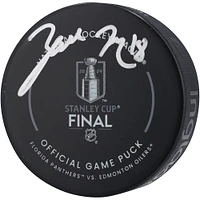 Zach Hyman Rondelle de hockey dédicacée de la finale de la Coupe Stanley des Oilers d'Edmonton 2024
