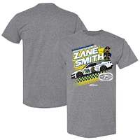 T-shirt homme à damier gris chiné Zane Smith Long John Silver's Car