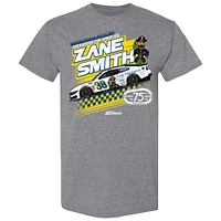 T-shirt homme à damier gris chiné Zane Smith Long John Silver's Car