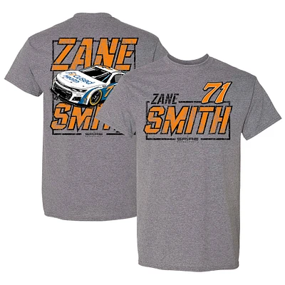 T-shirt voiture Zane Smith Heather Charcoal pour hommes